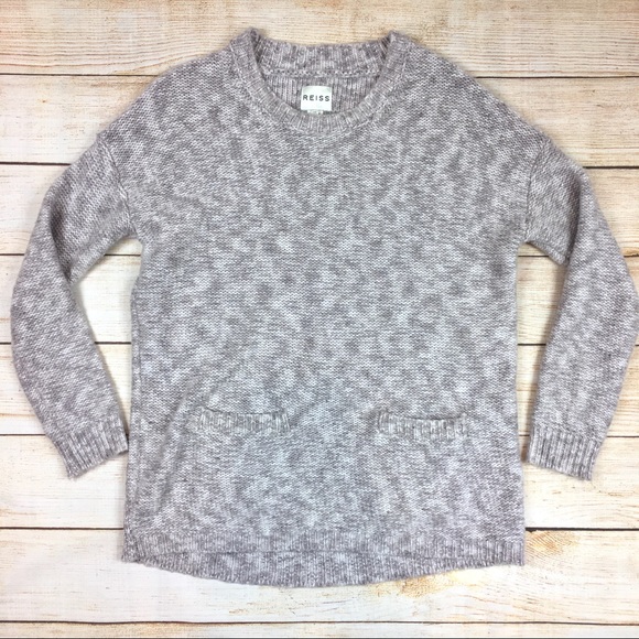 Reiss Sweaters - REISS pullover marled sweater w/ pockets cotton XS